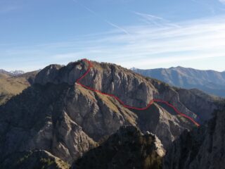 Percorso  visto dal Toraggio
