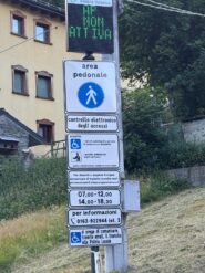Cartello limitazione transito 2026