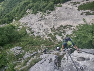 L'attacco della ferrata