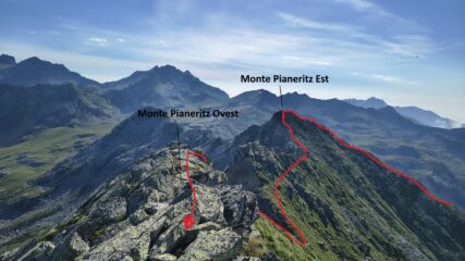 La cresta tra le Pianeritz