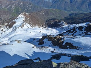 Tutto il vallone di salita visto dalla cima