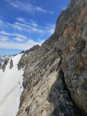 Cengia della normale vista più o meno da metà