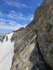 Cengia della normale vista più o meno da metà