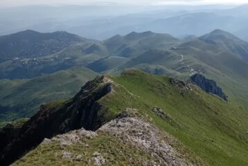 la cresta NE,vista dalla cima