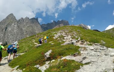 il ripido tratto prima del rifugio