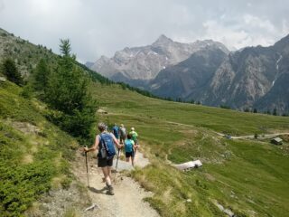 in discesa verso L'Alpeggio Berrier