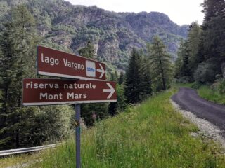 Indicazioni poco dopo la partenza.