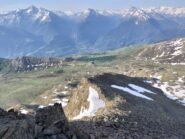 l'itinerario visto da appena sotto la cima
