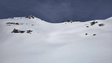 Il pendio finale che porta al colletto