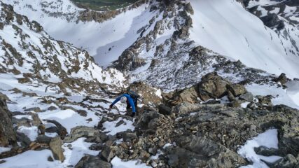 La cresta dell'Ormelune Ovest senza neve