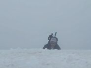 Uscendo dal muro di neve del colle del Pas