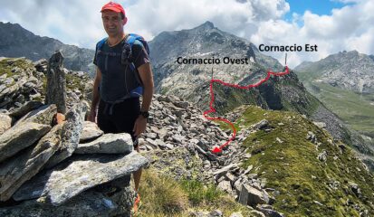 Punta di Casera Nuova e la cresta percorsa