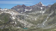 Lago e Punta Tsan dalla cima