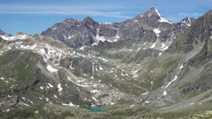 Lago e Punta Tsan dalla cima