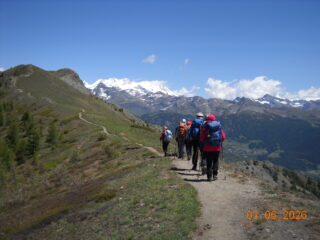 sulla cresta tra le due cime verso il col d'Aver