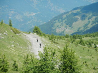 discesa verso il Colle Blegier