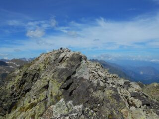 La cresta da percorrere per la vera vetta
