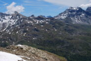Le tre Cime Bianche e il Monte Roisetta dal promontorio sopra il bivacco