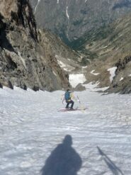 Nella parte alta, neve non proprio freeride