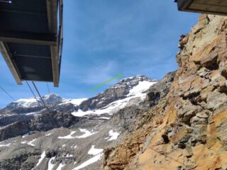 La cresta vista dalla stazione a valle della funivia di Indren