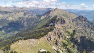  Panorama dalla Corna Blacca sul percorso effettuato.
