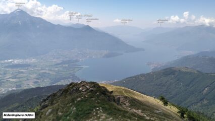  Discesa dal costone sud con bella vista sul Lago di Como.
