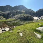 lago gelato con sella della Burra dei Le', Punta Grand e Bocchetto Barber 