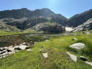 lago gelato con sella della Burra dei Le', Punta Grand e Bocchetto Barber 