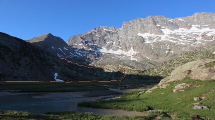 In linea di massima il tracciato di salita.