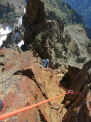 Risalendo il tratto a monte delle rocce rosse (un po' smosse)