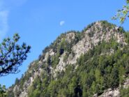 La luna vista dal primo tratto dopo il bivio.