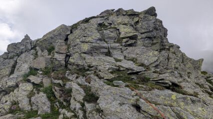 Tratto attrezzato in discesa dalla Bonze