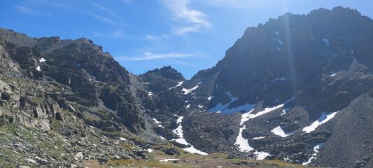 Anfiteatro vallone del Duc, sulla destra cima delle Lobbie