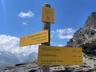 Indicazioni al Colle della Beccia