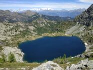 Il lago Vercoche visto dalla dorsale sud, con la quale ci si fa quasi il giro intorno.