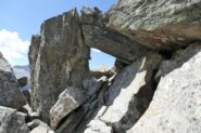 Il caratteristico foro a inizio cresta