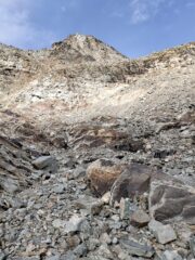Punta Fourà dal punto in cui si devia dal vallone del Grand Etret verso il Colle 