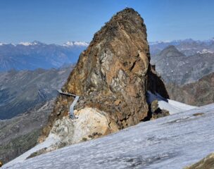 La passerella per la Gnifetti 