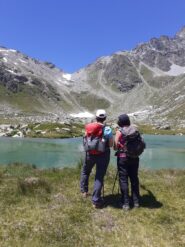 Al laghetto con vista sulla Forclaz du Bré e sul Ricovero Tenente Fiorio a quota 2830.