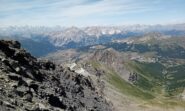panorama su Sestriere  e  alpi Cozie 