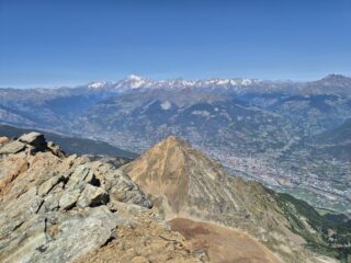 Becca di nona,fondovalle e monte bianco 