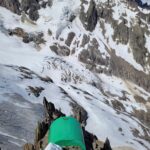 Fine dell'ultima cresta prima del Bivacco Hess (vista spettacolare). fine della cresta Aiguille des Echelettes (2.975m) e Col Des Échelletes (2.922m). Da qui fine delle difficoltà. Circa un'oretta al rifugio Elisabetta.