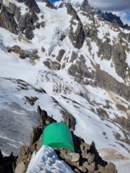 Fine dell'ultima cresta prima del Bivacco Hess (vista spettacolare). fine della cresta Aiguille des Echelettes (2.975m) e Col Des Échelletes (2.922m). Da qui fine delle difficoltà. Circa un'oretta al rifugio Elisabetta.