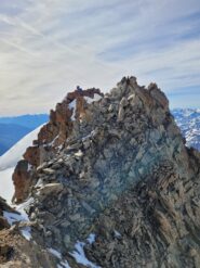 Cima Centrale Nord West, dove si scende per il secondo sfasciume di giornata