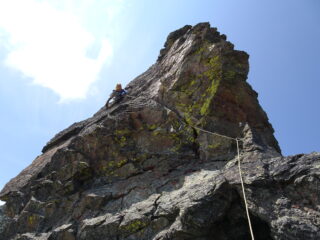 Sulle fessura di IV sul torrione rossastro