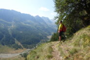 Punto panoramico sulla piana del Prà lungo il sentiero al colle della Croce