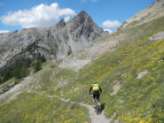 sul sentiero che scende nel vallone degli Chalets des Acles