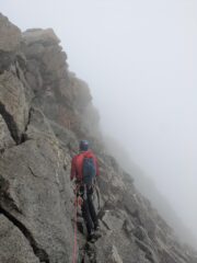 Primo tratto roccioso per salire il palù occidentale