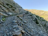La mulattiera di caccia che si addentra nel vallone 