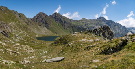 in arrivo al Lago Santanel